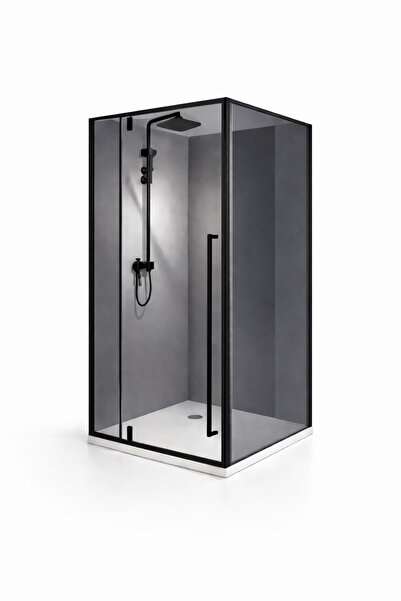 Casa Stile Cabina dus HYDRA 90x90 patrata, geam fumuriu securizat 6 mm, profi...