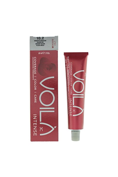 Intercosmo Voila 3C Intense, Μόνιμη Βαφή Μαλλιών, 10.2 Ασημί Πάγος, 60 ml