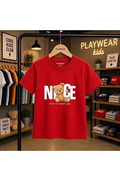 playwear Lepa majica sa medvedom, 100% dječja unisex majica, veličina 5 6 -7 ...