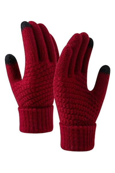 DAMUR Women's Touchscreen Gloves, Knitted Acrylic, Elastic Cuff, Velvety Inte...