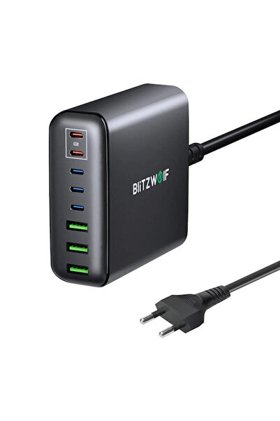 BlitzWolf Βάση φόρτισης με 3 θύρες USB-A και 5 θύρες USB-C, Παροχή ισχύος 250...