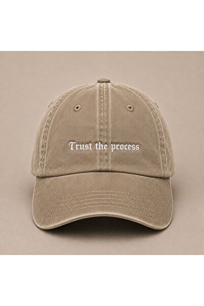 WeavedCo "Trust the Process" Motivational Embroidered Vintage Washed Baseball...