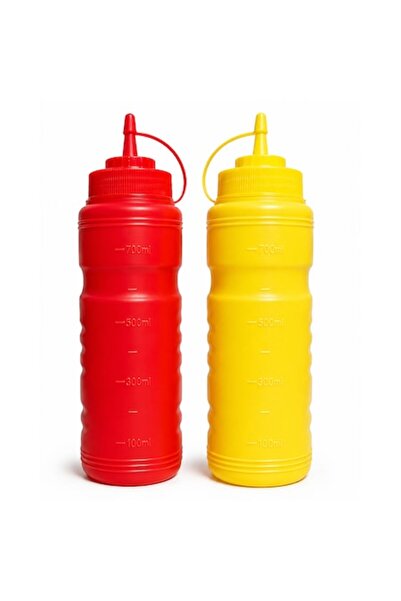 OEM Set 2 Recipiente pentru Sosuri, Fără BPA, Capac Anti-Picurare, 700 ml, Ro...
