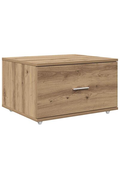 vidaxl Dulap cu sertare cu roata Stejar Artizanal 55 x 45 x 31 cm