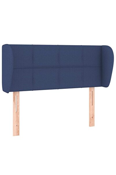vidaxl Bed headboard with wings blue 93x23x78/88 cm textile