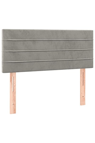 vidaxl Tăblie de pat, gri deschis, 90x5x78/88 cm, catifea