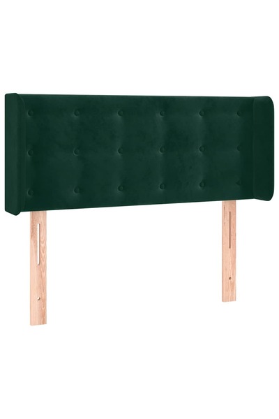 vidaxl Dark green headboard with wings 83x16x78/88 cm Velvet