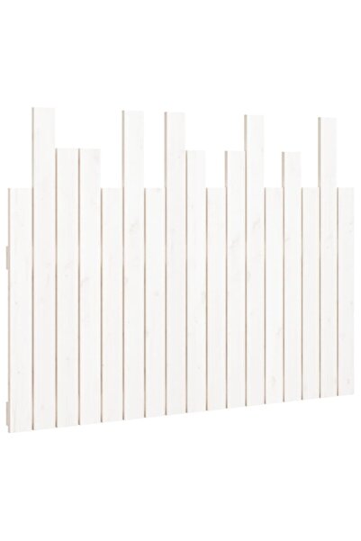 vidaxl Tăblie de pat pentru perete, alb, 108x3x80 cm, lemn masiv pin