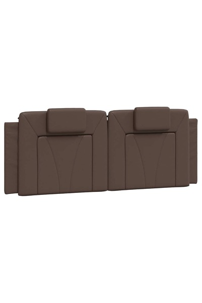 vidaxl Headboard Pillow , Viana, brown, 120 cm, artificial Leather