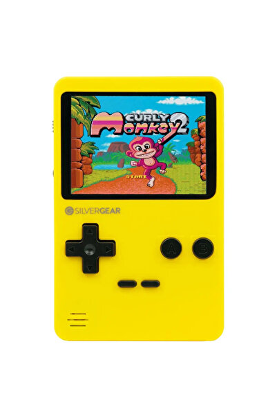 Silvergear Consolă de jocuri retro mini Arcade, 2.8 inch, 240 de jocuri, Galbenă
