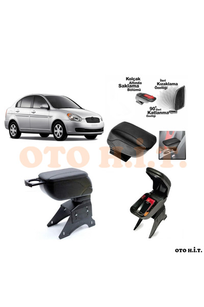 OTO H.İ.T. HYUNDAİ ACCENT ERA Uyumlu Kol Dayama Ve Kolçak Sürgülü Bardaklıklı...