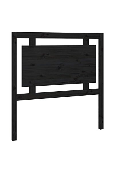 vidaxl Tăblie de pat, negru, 95,5x4x100 cm, lemn masiv de pin