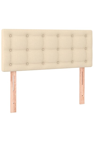 vidaxl Tăblie de pat, crem, 100x5x78/88 cm, textil