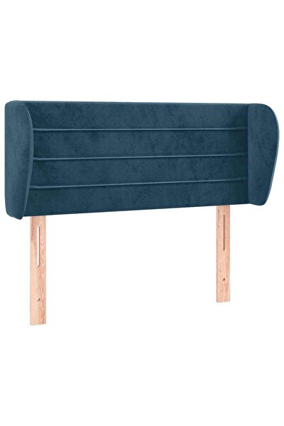 vidaxl Dark blue headboard with wings 93x23x78/88 cm textile