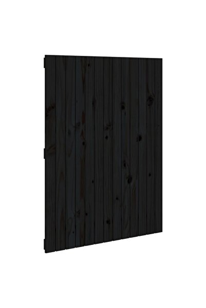 vidaxl Tăblie de pat pentru perete, negru 82,5x3x110 cm lemn masiv pin