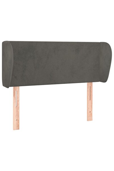 vidaxl Dark grey headboard with wings 103x23x78/88 cm Velvet