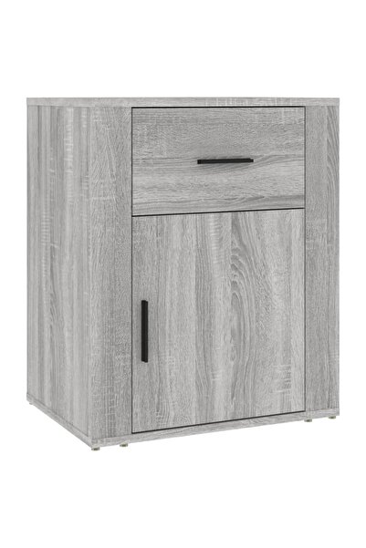 vidaxl Bedside table, sonoma grey, 50x36x60 cm, processed wood
