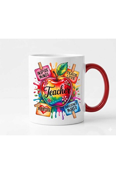 Green Print Cana TEACHER cu imagine efect 3D, cadou