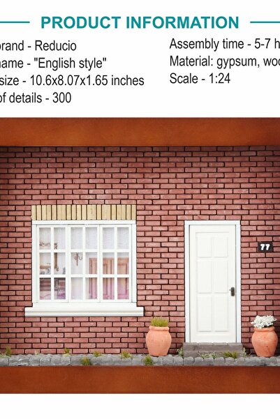 Reducio! Set constructie caramizi - mini-diorama "Casa in stil englezesc", 30...
