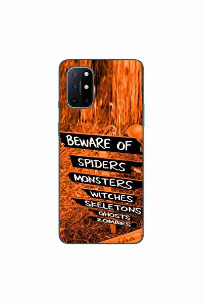 OEM Husa compatibila cu OnePlus 8T Silicon Gel Tpu Model Halloween Beware Signs