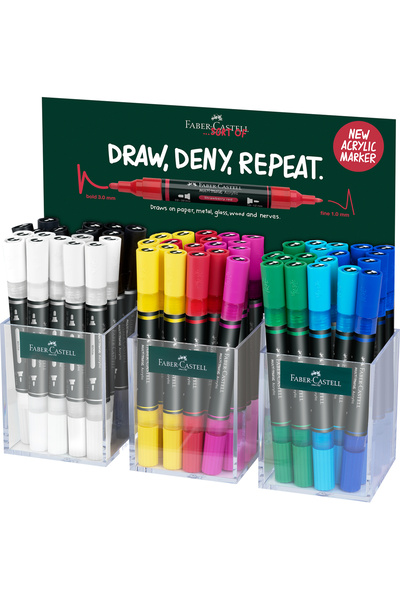 Faber Castell Дисплей с 54 акрилни маркера Мултимарк Фабер-Кастел