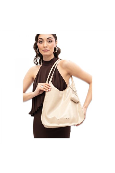 Sisley Sly_380 28X24X13 Yavrulu Kol Bej Kadın Çanta