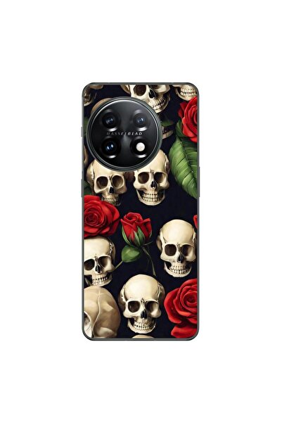 OEM Husa compatibila cu OnePlus 11 Silicon Gel Tpu Model Skulls and Roses