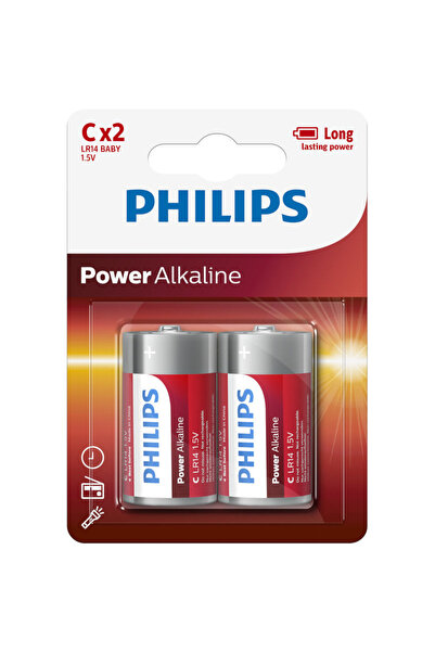 Philips LR14P2B/GRS Αλκαλικές μπαταρίες υψηλής απόδοσης 2 τμχ C