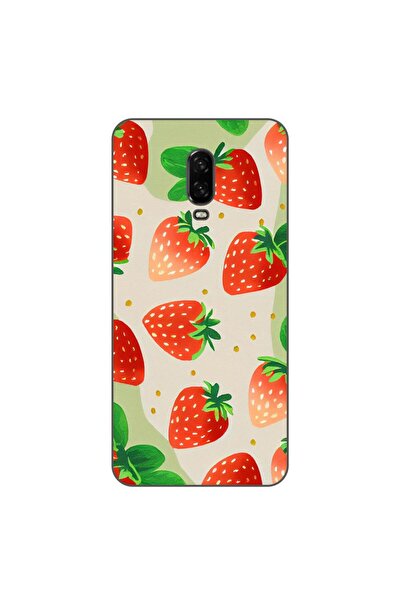 OEM Husa compatibila cu OnePlus 6T Silicon Gel Tpu Model Capsuni Pattern
