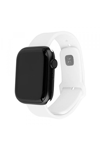 FIXED Silicone Sporty Strap for Apple Watch 49/46/45/44/42mm Series, White