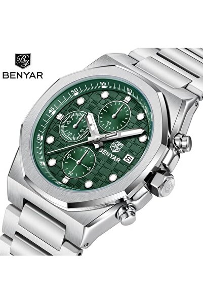 Benyar Mens Watches Multifunction Chronograph Date Quartz Watch for Men Stain...