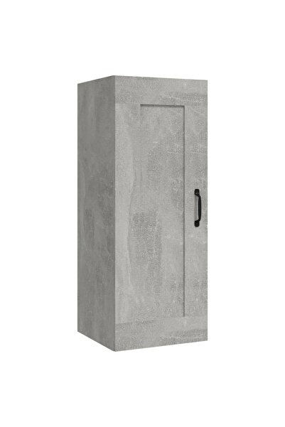 vidaxl Wall cabinet, concrete grey, 35x34x90 cm, processed wood