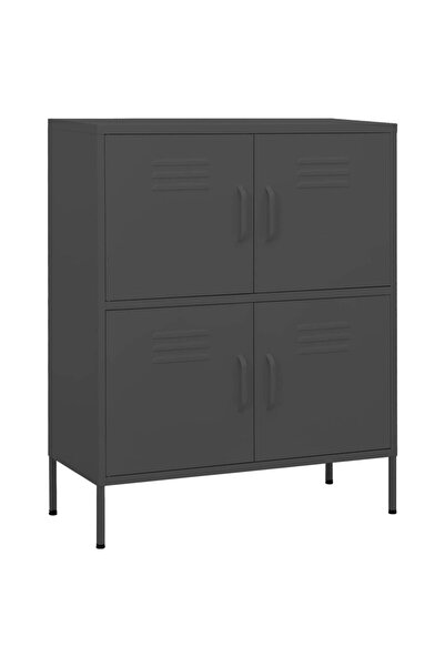 vidaxl Storage cabinet, anthracite, 80x35x101.5 cm, steel
