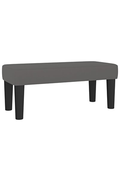 vidaxl Bancă, gri, 70x30x30 cm, piele ecologică