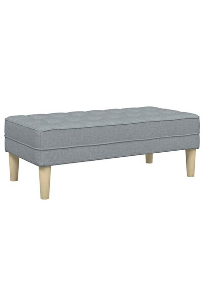 vidaxl bancă cu pernă Gri deschis 113 x 57 x 39 cm țesătură