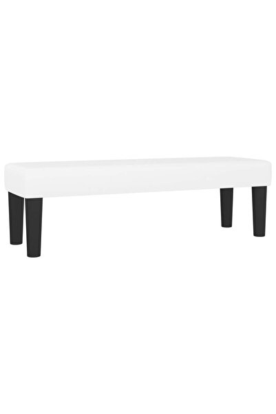 vidaxl Bancă, alb, 100x30x30 cm, piele ecologică