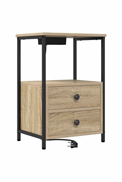 vidaxl Bedside table Sonoma Oak 40 x 31 x 60 cm Composite wood