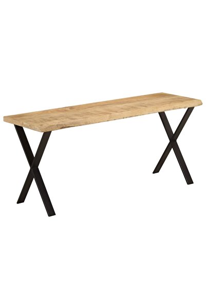 vidaxl Banchetă cu margini naturale 105 cm, lemn masiv de mango