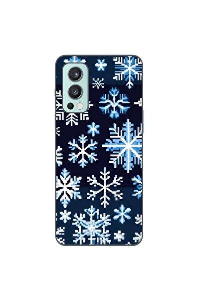 OEM Husa compatibila cu OnePlus Nord 2 Silicon Gel Tpu Model Pixel Art Snowfl...