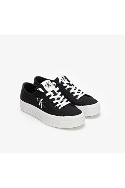 Calvin Klein Kadın Platform Taban CK Logolu Siyah Sneaker EO/ SHIVARY 16T