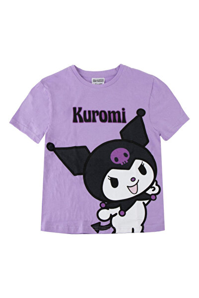 Hello Kitty Βαμβακερό μπλουζάκι για παιδιά Κουρόμι Μωβ