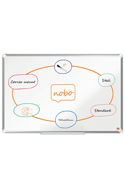 Nobo Magnetic Whiteboard Lacquered Steel 60*90cm Premium Plus