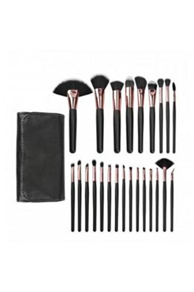 MIMO Set 24 Pensule Negre pentru Machiaj - Makeup Brush Black, 24 buc