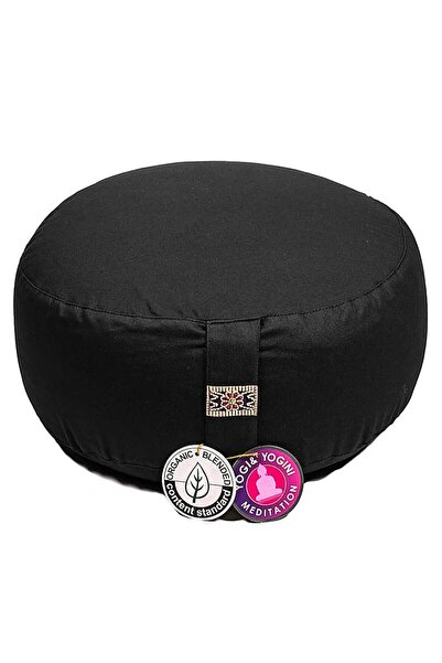 Palo Santo Organic 100% cotton meditation cushion black 33x13cm - Yogi & Yogini