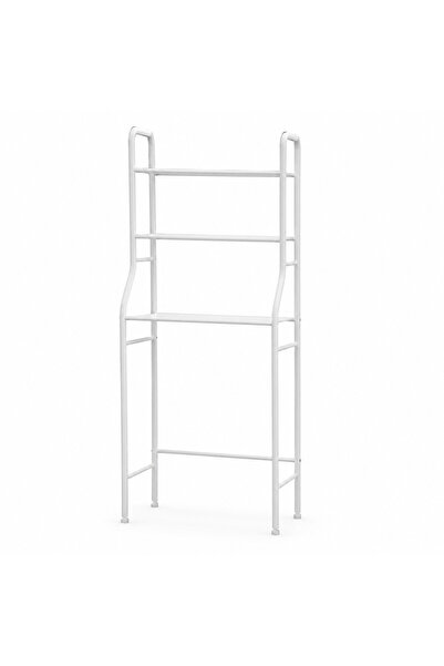 OEM Bathroom shelf over toilet, white metal, organizer with shelves