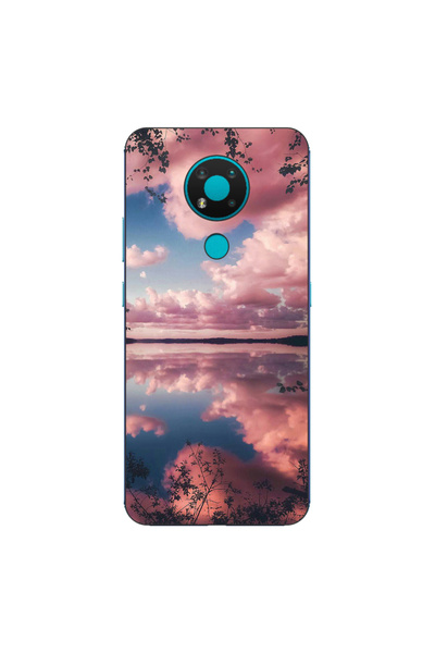OEM Husa compatibila cu Nokia 3.4 Silicon Gel Tpu Model Pink Clouds