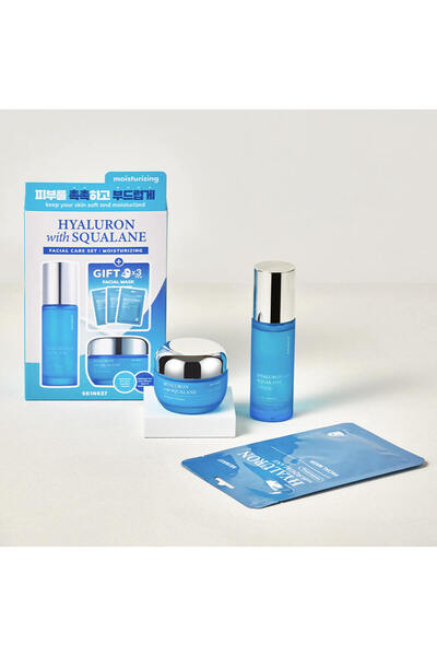 SKIN627 HYALURON with SQUALANE FACIAL CARE SET (cream + serum + 3 masks)