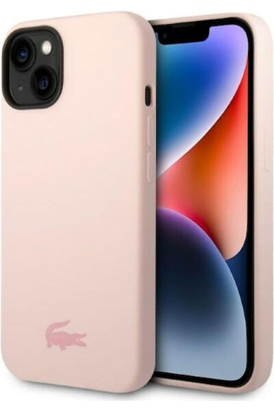 Lacoste Θήκη Πλάτης Σιλικόνης Ανοιχτό Ροζ (iPhone 14 Plus) Κωδικός: LCHCP14MSI