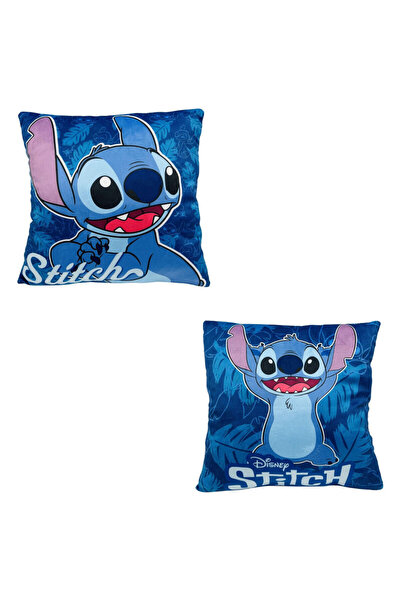 Stitch Αναστρέψιμο παιδικό μαξιλάρι, 38x38 εκ., μπλε, Fun, Stitch, Disney
