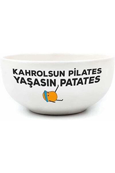 Yıldızan TAMGÜN Kahrolsun Pilates Ya Hayley يا بطاطي، وعاء سيراميك أبيض - هدي...